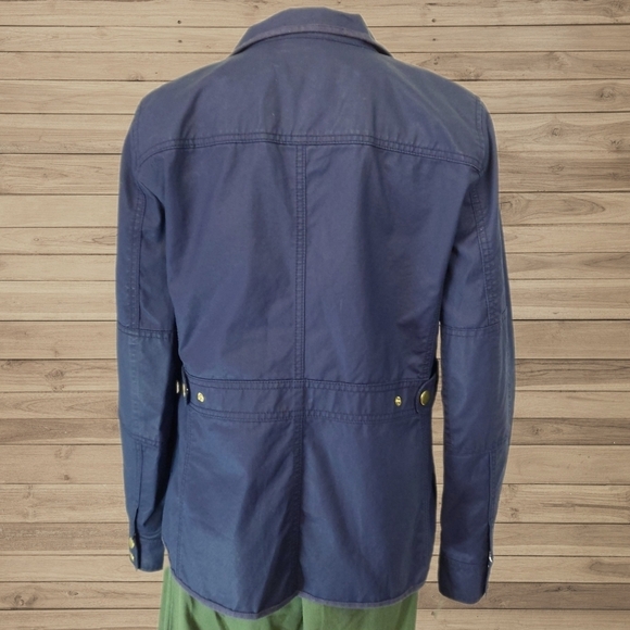 J. CREW Downtown Field Jacket Military Utility Navy Blue Women’s S - Picture 3 of 16
